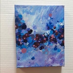 Abstract Blue and Purple Canvas Art